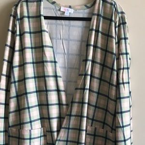 Lularoe Caroline Pastel Plaid NWT XL